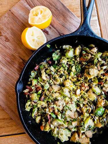 Lemon Garlic Brussels Sprouts