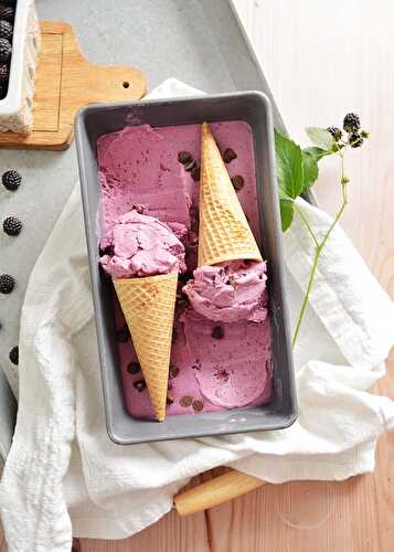 Black Raspberry Chocolate Chip Ice Cream
