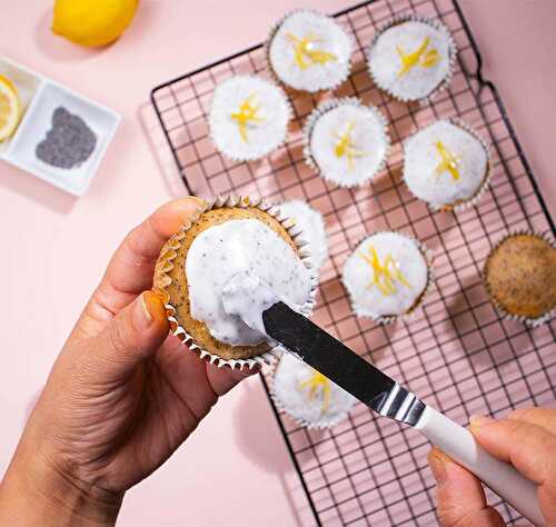 Lemon Poppy Seed Spelt Cupcakes(Vegan)