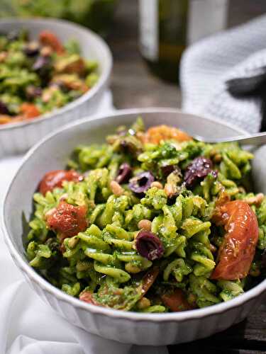 Mediterranean Pasta Salad w Parsley Relish