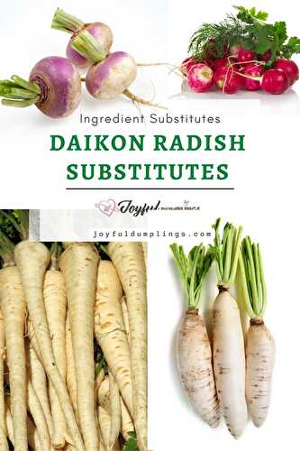 Daikon Radish Substitute Ideas