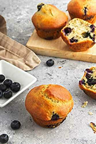 Vegan Blueberry Protein Muffins (with Protein Powder)