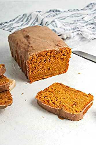 Easy Vegan Pumpkin Bread with Pumpkin Spice Icing