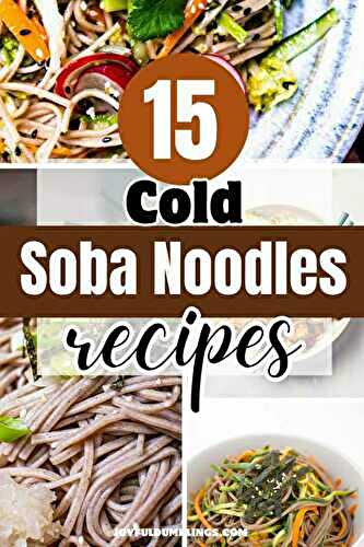 15 IRRESISTIBLE CHILLED SOBA NOODLE RECIPES
