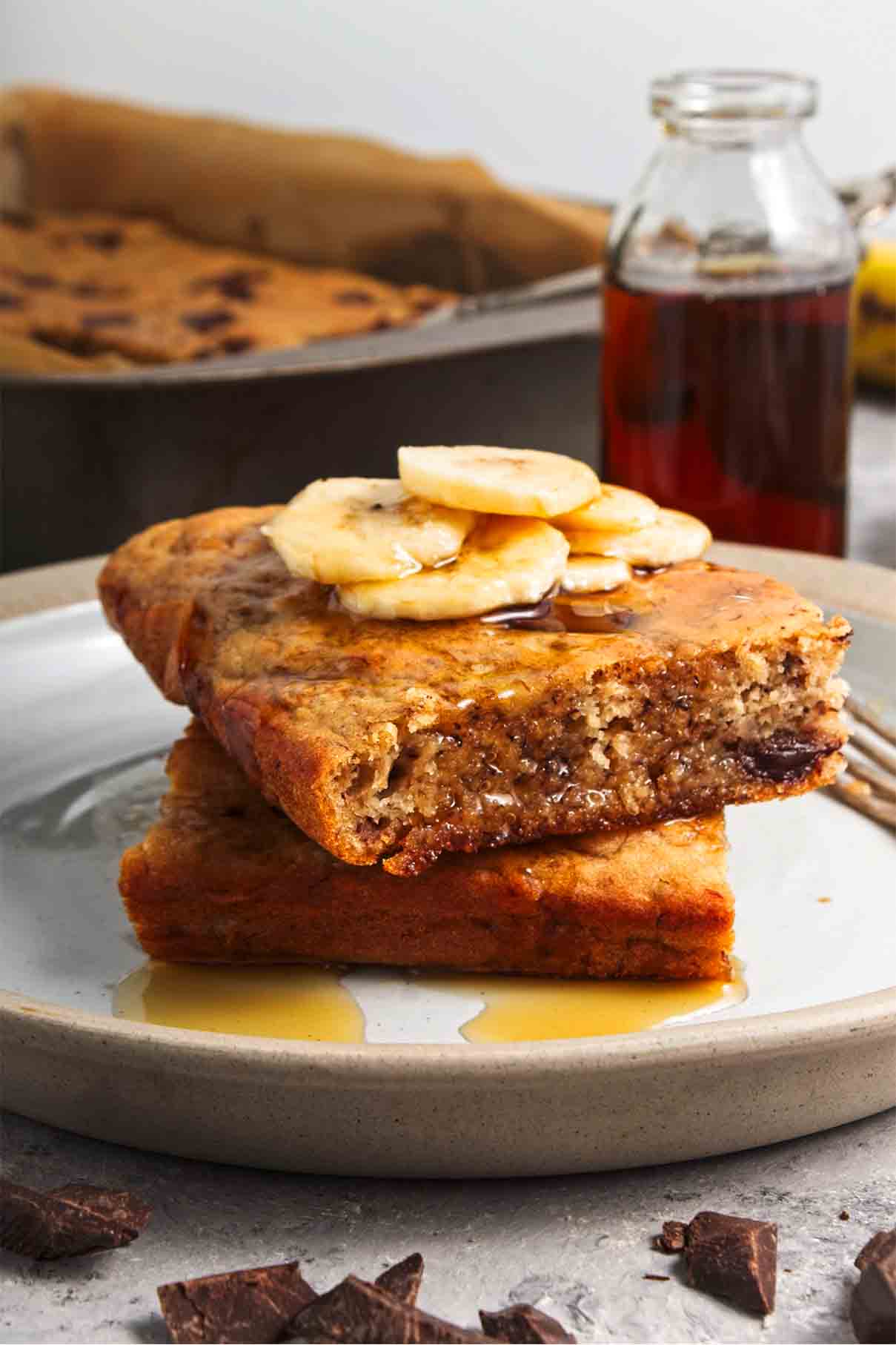 Baked Vegan Banana Pancakes