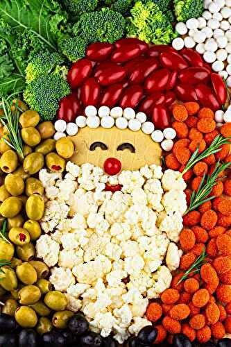 Christmas Santa vegetable platter
