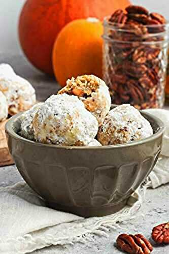 Pumpkin Snowball Cookies