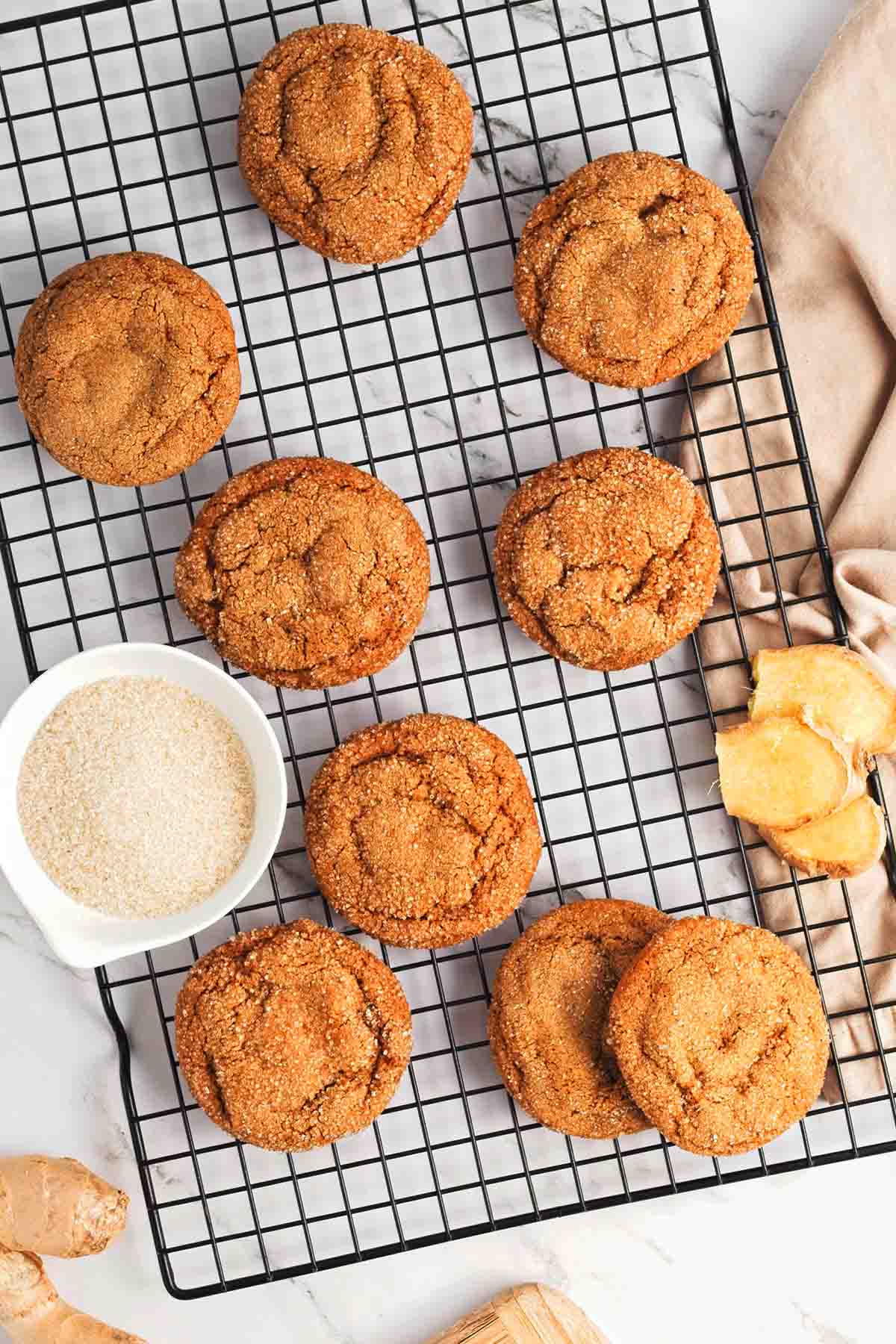 Vegan Ginger Molasses Cookies