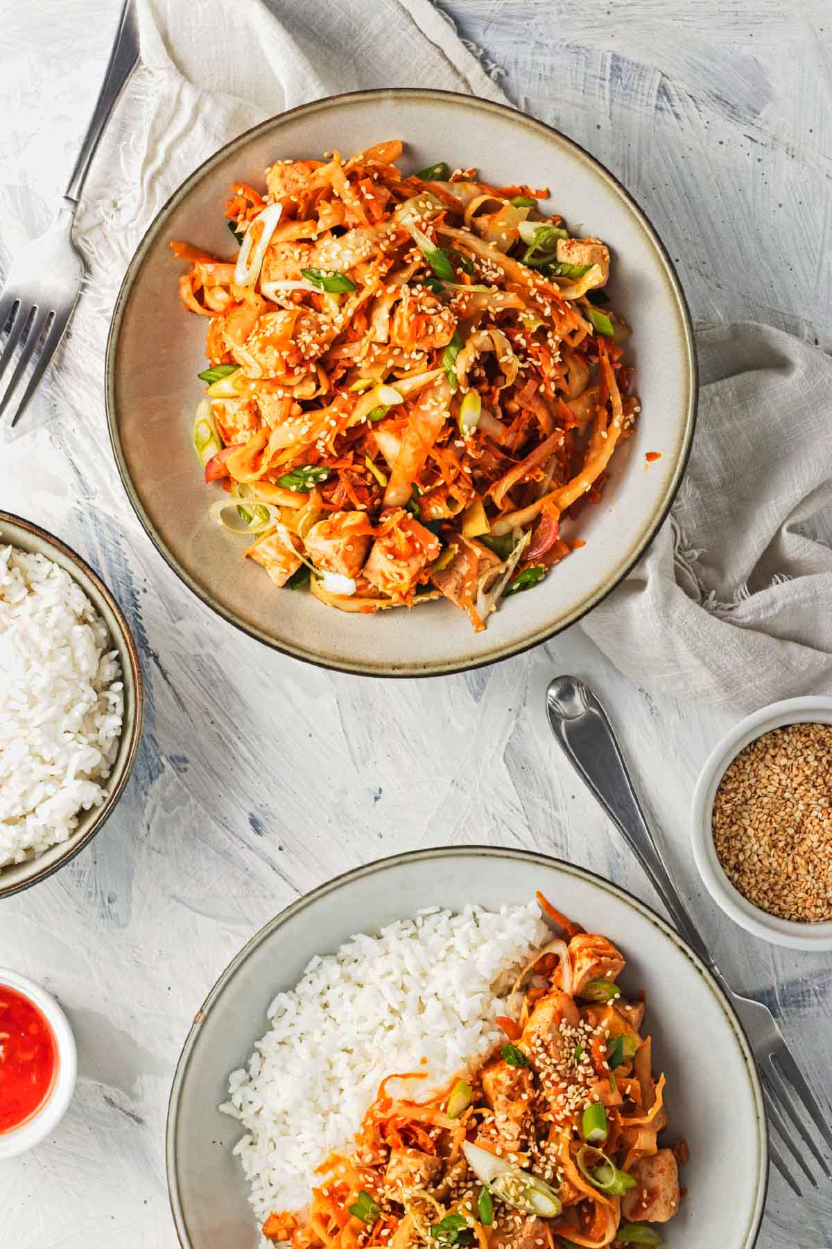 Easy Veggie Egg Roll in a Bowl