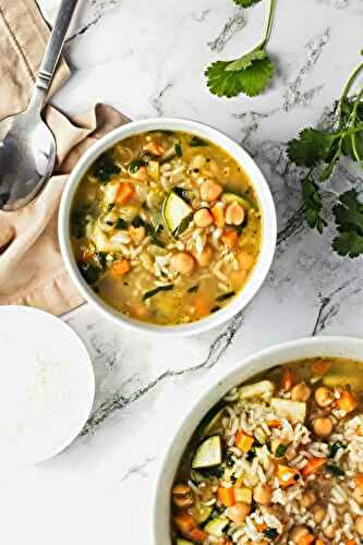 Greek Chickpea Soup with Rice