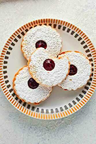 Vegan Linzer Cookies with Raspberry Jam