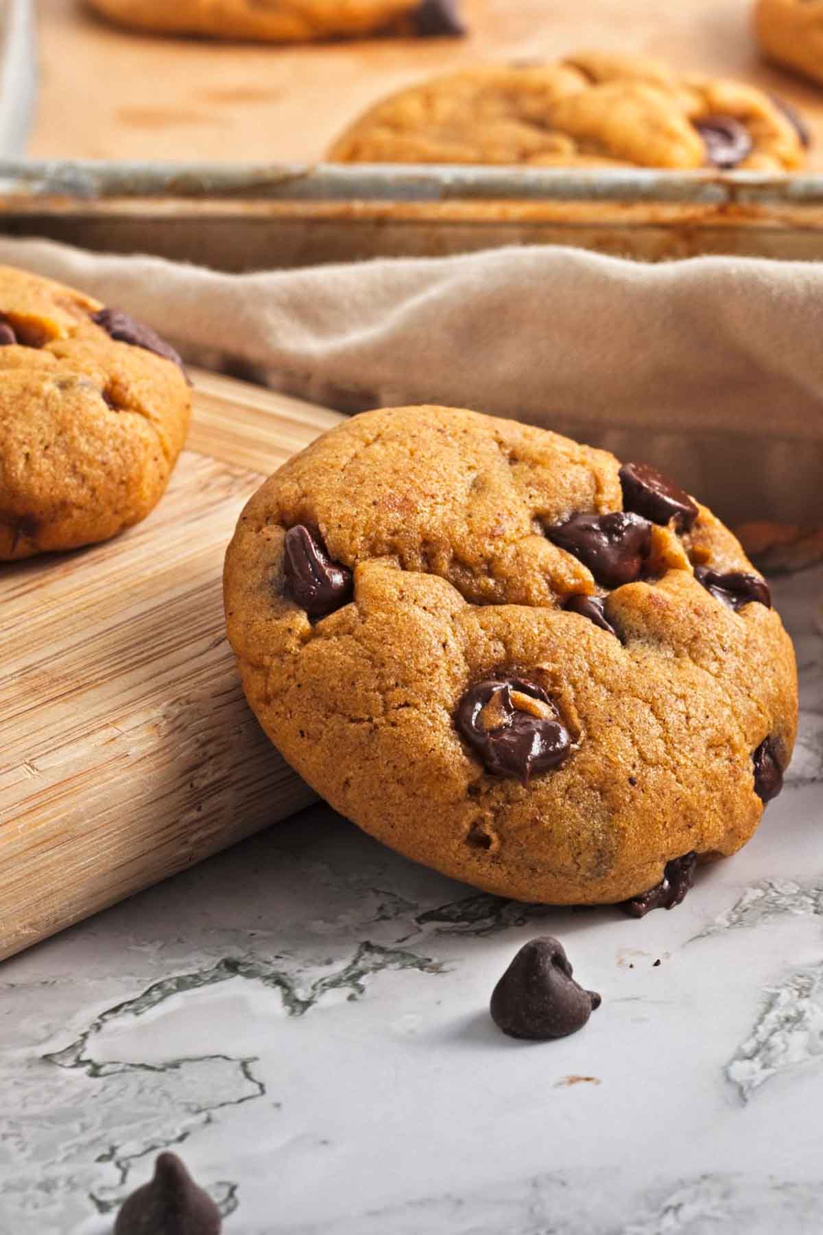 Pumpkin Chocolate Chip Cookies (Egg and Dairy Free)