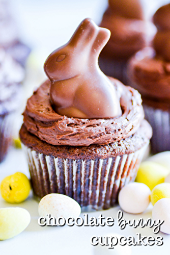Chocolate Bunny Cupcakes - Keat's Eats