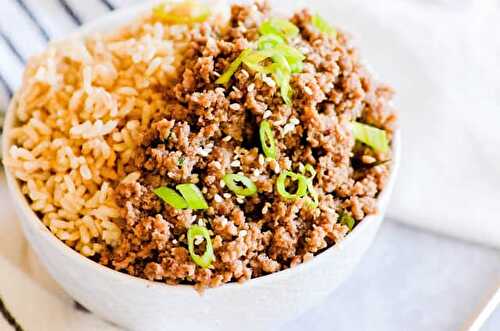 Healthy Korean Beef with Brown Rice - Keat's Eats