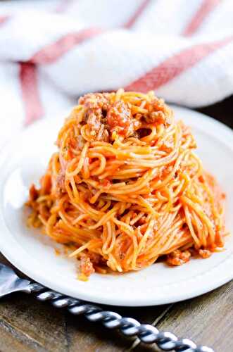 Instant Pot Spaghetti (Starting with Frozen Meat!) - Keat's Eats
