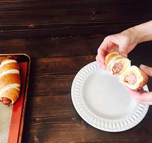 Pretzel Cheddar Dogs - Keat's Eats