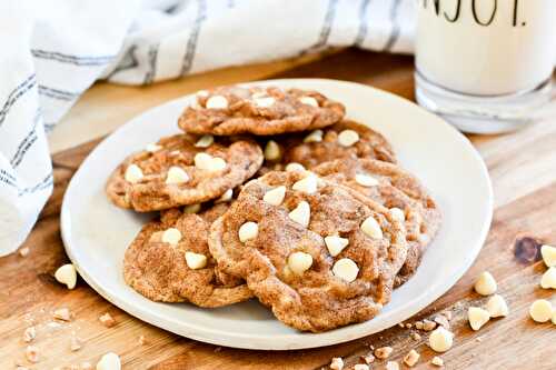 White Chocolate Toffee Snickerdoodle Cookies Recipe