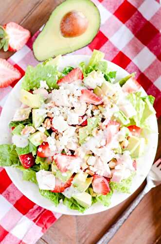 Strawberry Avocado Salad with Chicken - Keat's Eats