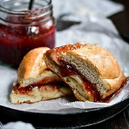 Brie Grilled Cheese with Bacon & Strawberry Jam