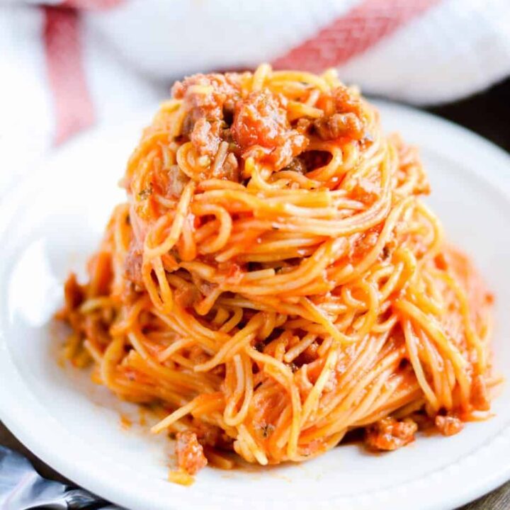 Instant Pot Spaghetti (Starting with Frozen Meat!)