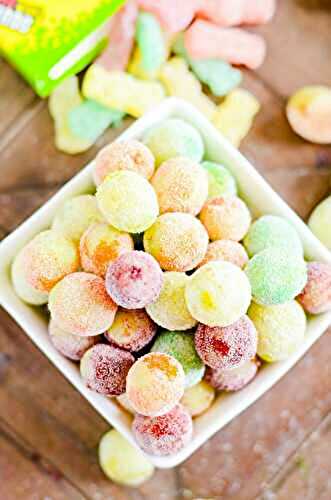 Sour Patch Frozen Grapes (The Best Jello Grapes Recipe!)