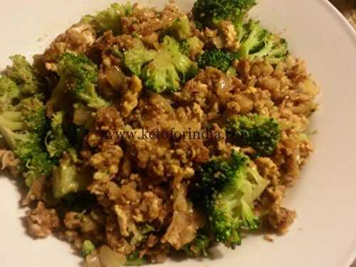 Keto Broccoli Fried Rice | Low-Carb & Non-Vegetarian