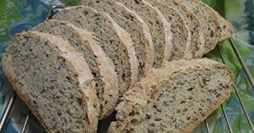PAIN AU SON DE BLÉ, GRAINES DE PAVOT ET DE LIN / WHEAT BRAN, POPPY AND FLAX SEEDS BREAD / PAN CON SALVADO DE TRIGO Y SEMILLAS DE AMAPOLA Y DE LINO / خبز بالنخالة و بذور الخشخاش و بذور الكتان