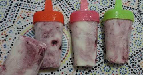 SUCETTES GLACÉES AU YAOURT GREC ET À LA CONFITURE / GREEK YOGURT JAM POPSICLES / PALETAS DE YOGUR GRIEGO Y MERMELADA / مصاصات الزبادي اليوناني و المربى المجمدة 