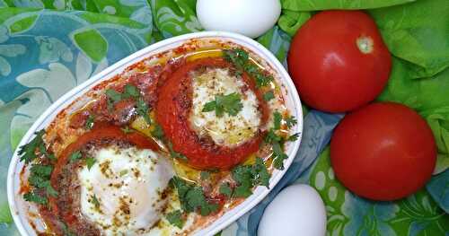 TOMATES FARCIES AUX OEUFS / EGG STUFFED TOMATOES / TOMATES RELLENOS DE HUEVO  / طماطم معمرة بالبيض