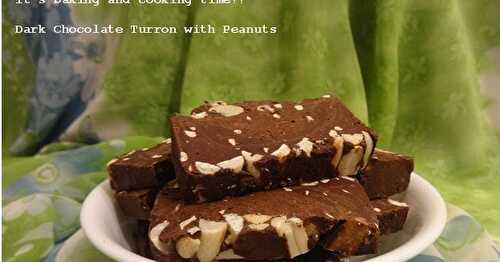 TOURON AU CHOCOLAT NOIR ET CACAHUÈTES  / DARK CHOCOLATE TURRÓN WITH PEANUTS / TURRÓN DE CHOCOLATE NEGRO Y CACAHUETE 