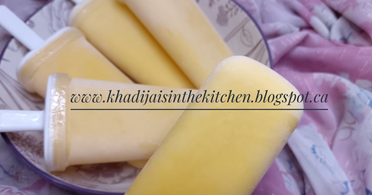SUCETTES GLACÉES À LA MANGUE / MANGO POPSICLES / PALETAS HELADAS DE MANGO /مصاصات المانجو المجمدة