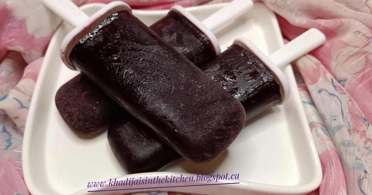 Sucettes glacées aux bleuets et au thé Earl Grey / Blueberry Earl Grey Popsicles / Paletas de arándanos y té Earl Grey / مصاصات التوت الأزرق وشاي إيرل غراي المجمدة