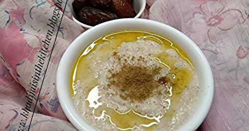 Soupe à la semoule d'orge / Barley Semolina Soup /Sopa de sémola de cebada /الحسوة   