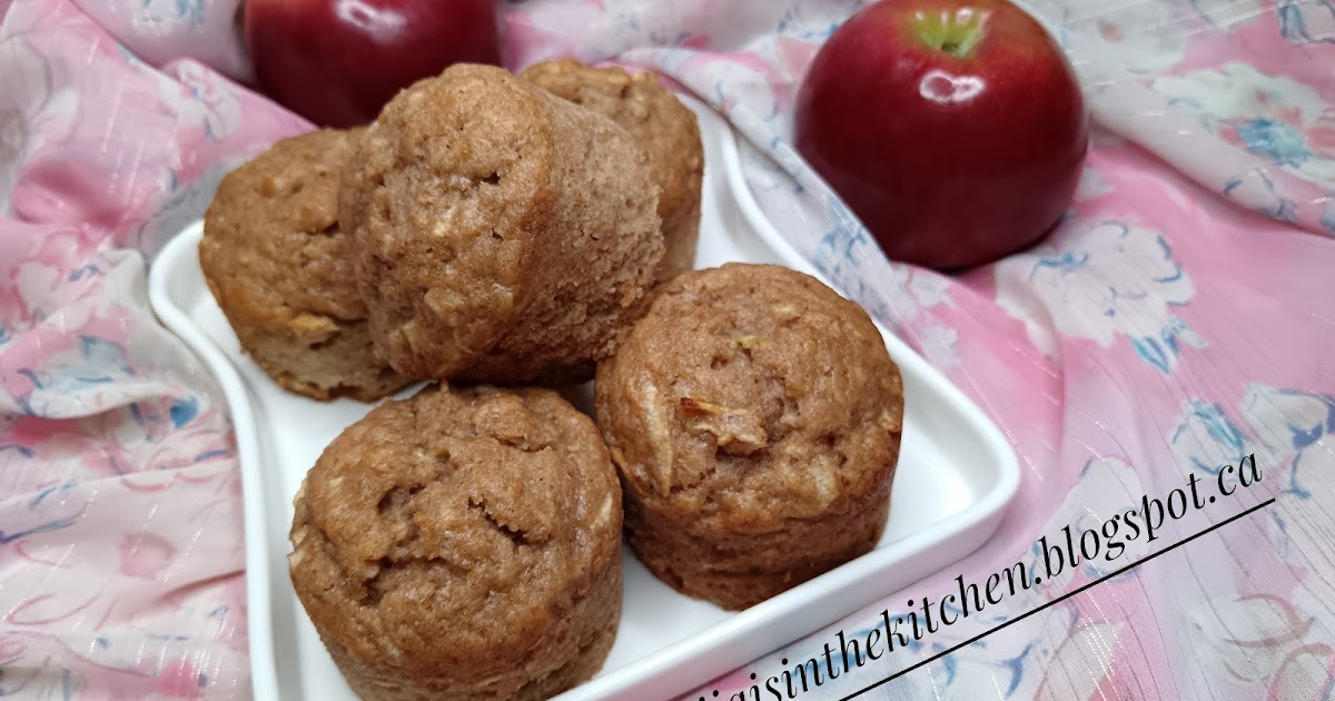 PETITS GÂTEAUX À LA FARINE DE BLÉ COMPLET ET AUX POMMES / WHOLE WHEAT APPLE MUFFINS / MAGDALENAS DE HARINA DE TRIGO INTEGRAL Y MANZANA  /مافن  دقيق القمح الكامل والتفاح 