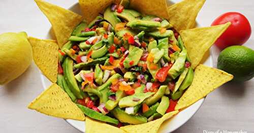 Chunky Bell Pepper Guacamole Salad