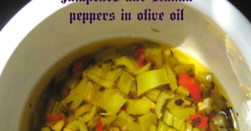 JALAPENOS AND ITALIAN PEPPER IN OLIVE OIL