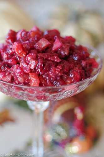 Sweet, Spicy, Chunky Homemade Cranberry Sauce