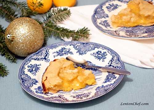 Lenten pie with orange filing