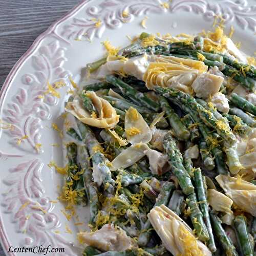 Artichoke and asparagus salad