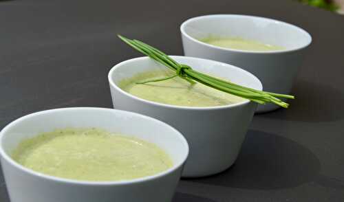 Chilled zucchini & ginger soup