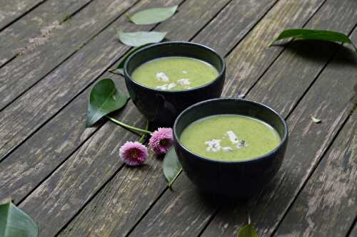 Courgette & blue cheese velouté
