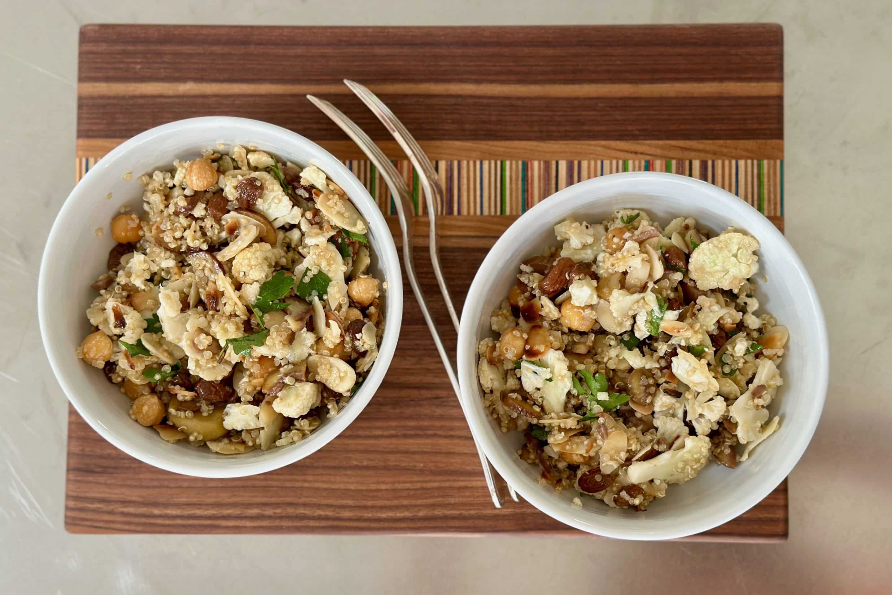 QUINOA AND CAULIFLOWER NUTTY SALAD