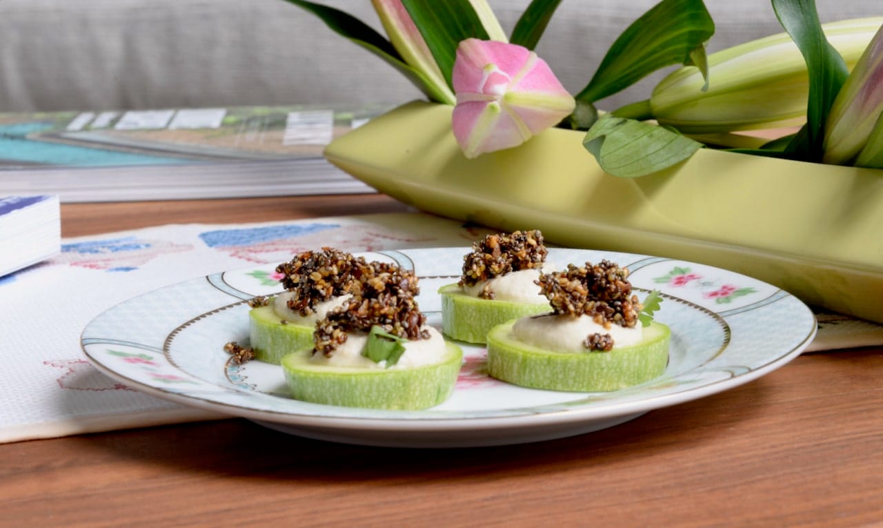 SMOKEY SEEDS/CASHEW CREAM COURGETTE