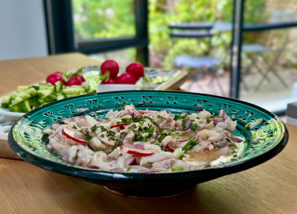 My version of Peruvian ceviche