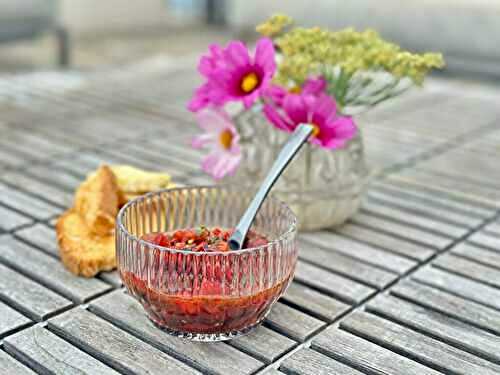 Tomato and olive bruschetta