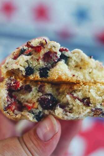 Gluten Free Red White and Blueberry Cookies