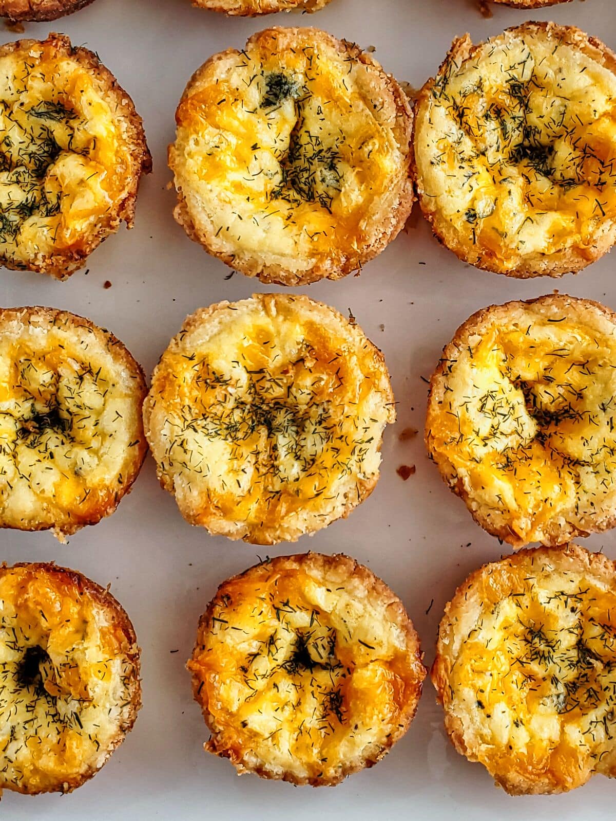 Gluten Free Cheddar Dill Tartlets (Mini Quiche)