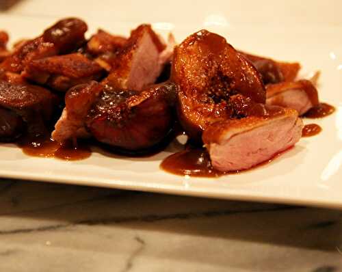Duck with Grilled Figs & Date Sauce