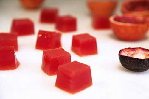 Blood orange and passionfruit jelly