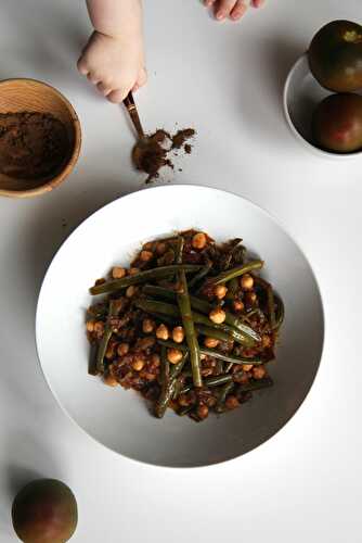 Lebanese Beans with Chickpeas